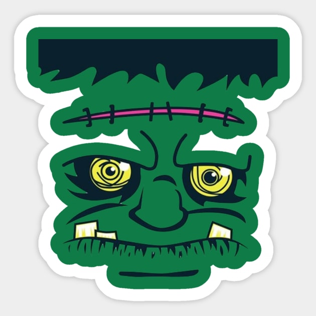 Frankenstein's Monster Halloween Costume Tee shirt Sticker by Bunnuku